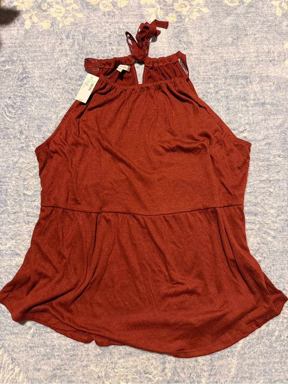 Maurices Rust Halter Tie-Back Camisole